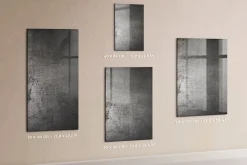 Tableau Magnétique Mural Wallfluent 60x90 cm Métal rayé Marqueur blanc Idéal Bureau Et Maison