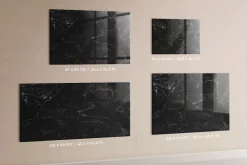 Tableau Magnétique Mural Wallfluent 90x60 cm Marbre noir Marqueur blanc Panneau Mémo Décoratif