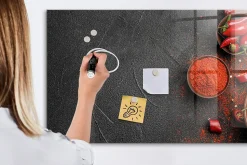 Tableau Magnétique Mural Wallfluent 120x60 cm Poivrons rouges Marqueur blanc Idéal Bureau Et Maison