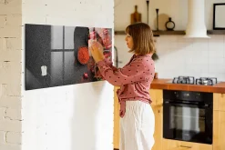 Tableau Magnétique Mural Wallfluent 120x60 cm Poivrons rouges Marqueur blanc Idéal Bureau Et Maison