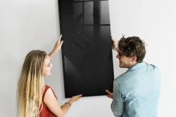 Tableau Magnétique Mural Wallfluent 60x120 cm Rocher sombre Marqueur blanc Idéal Bureau Et Maison