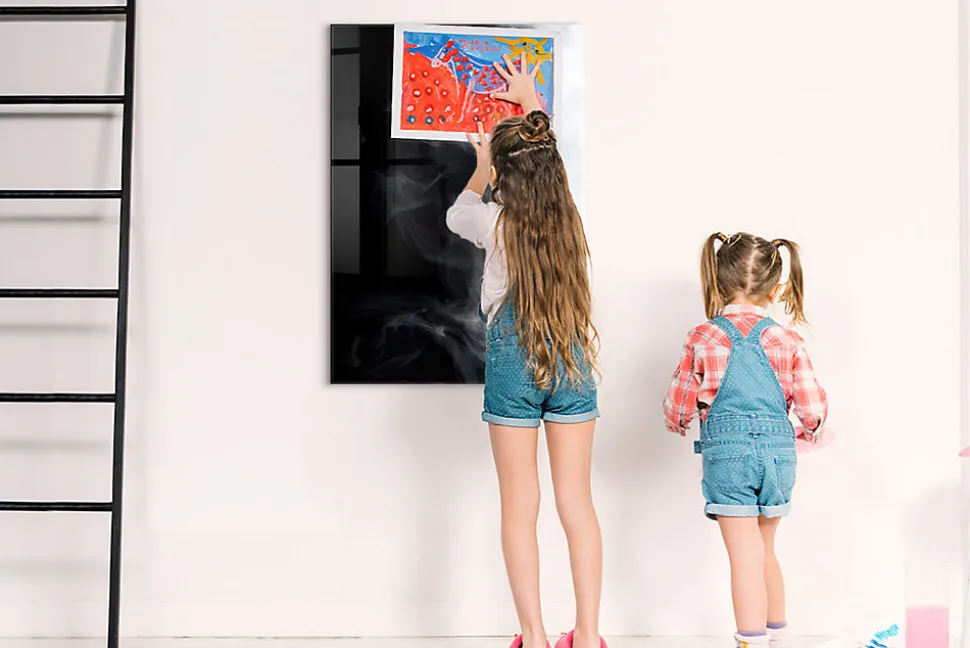 Tableau Magnétique Tulup 70x100 cm Fumée En Verre De Planification