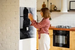 Tableau Magnétique Tulup 70x100 cm Fumée En Verre De Planification