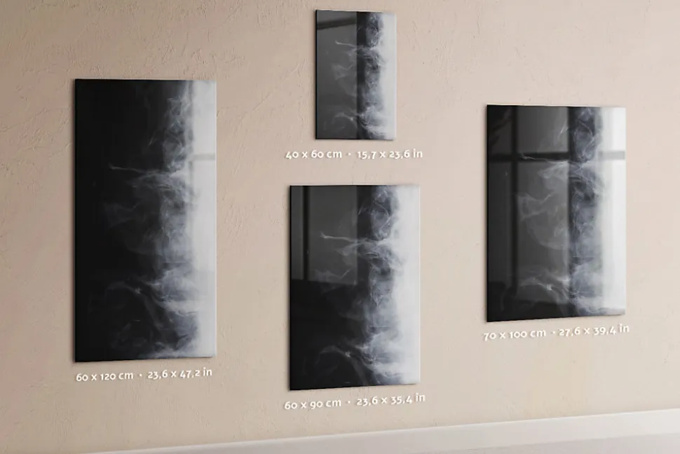 Tableau Magnétique Tulup 70x100 cm Fumée En Verre De Planification