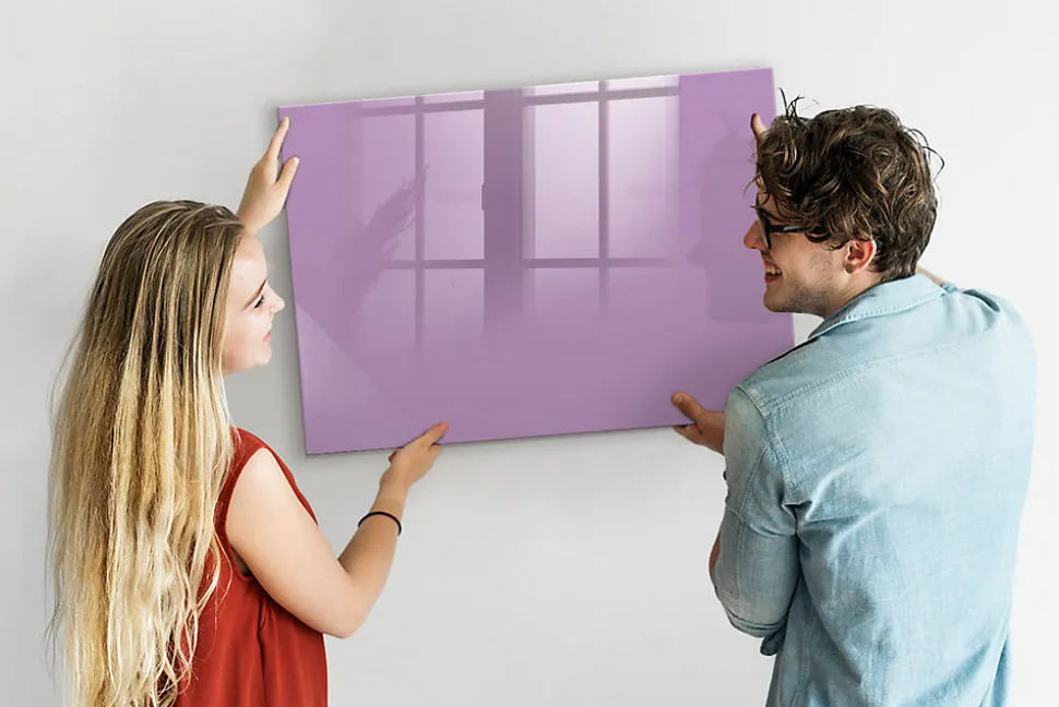 Tableau Magnétique Tulup 100x70 cm Couleur lilas Mémos & Organisation