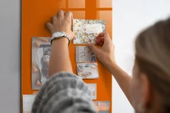 Tableau Magnétique Tulup 40x60 cm Couleur orange Mémos & Organisation