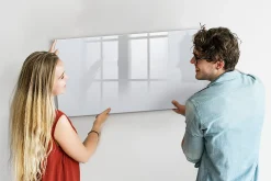 Tableau Magnétique Tulup 120x60 cm Couleur : blanc foncé En Verre De Planification
