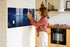 Tableau Magnétique Wallfluent 120x60 cm Étoiles du ciel sombre Marqueur blanc Mémos & Organisation