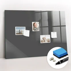 Tableau Magnétique Wallfluent 100x70 cm Couleur grise Marqueur blanc Mémos & Organisation
