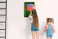 Tableau Magnétique Wallfluent 40x60 cm Feuilles de la plante de clôture Marqueur blanc En Verre De Planification