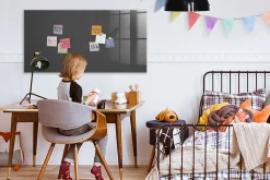 Tableau Magnétique Wallfluent 120x60 cm Couleur grise Marqueur blanc Mémos & Organisation
