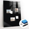 Tableau Magnétique Wallfluent 70x100 cm Couleur noire Marqueur blanc En Verre De Planification