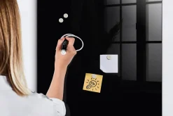 Tableau Magnétique Wallfluent 70x100 cm Couleur noire Marqueur blanc En Verre De Planification