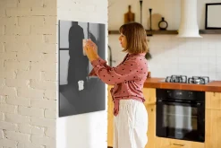 Tableau Magnétique Wallfluent 70x100 cm Couleur grise Marqueur blanc Mémos & Organisation