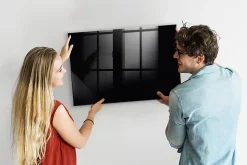 Tableau Magnétique Wallfluent 90x60 cm Couleur noire Marqueur blanc En Verre De Planification