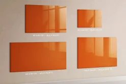 Tableau Magnétique Wallfluent 60x40 cm Couleur orange Marqueur noir En Verre De Planification