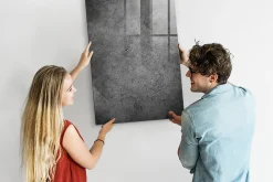 Tableau Magnétique Wallfluent 70x100 cm Béton Marqueur blanc En Verre De Planification