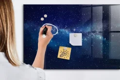 Tableau Magnétique Wallfluent 90x60 cm Étoiles du ciel sombre Marqueur blanc Mémos & Organisation