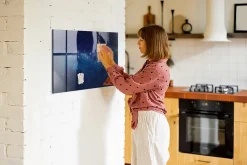 Tableau Magnétique Wallfluent 90x60 cm Étoiles du ciel sombre Marqueur blanc Mémos & Organisation