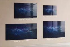 Tableau Magnétique Wallfluent 90x60 cm Étoiles du ciel sombre Marqueur blanc Mémos & Organisation