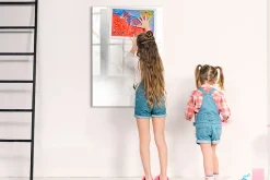 Tableau Magnétique Wallfluent 70x100 cm Marbre élégant Marqueur noir Mémos & Organisation