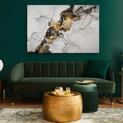 Tableau MARBRE Abstraktion Motif 120cm x 80cm - Parfait pour décorer votre salon, chambre ou bureau avec un design unique et élég