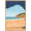 Tableau mural encadré la manche 65x97 cm Fabriqué en France