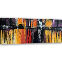 Tableau sur toile, Abstraction colorée 120x40 cm