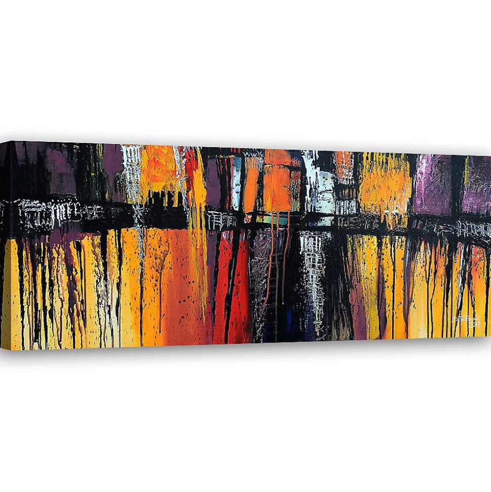 Tableau sur toile, Abstraction colorée 120x40 cm