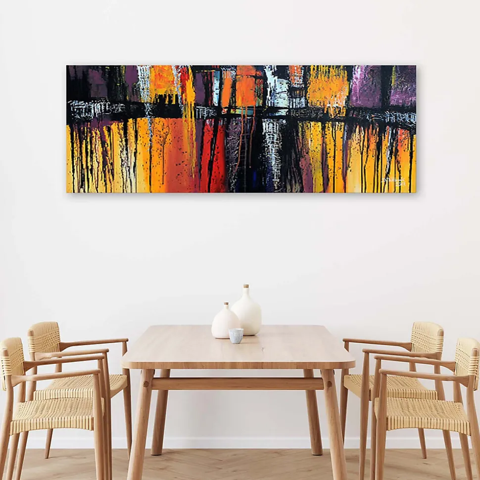 Tableau sur toile, Abstraction colorée 120x40 cm