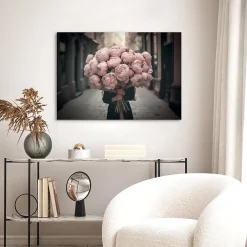 Tableau sur toile bouquet de pivoines