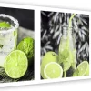 Tableau sur toile, Drink au citron vert panoramique 120x40 cm