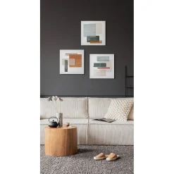 Tableau sur toile formes colorées 30x30 cm Fabriqué en France