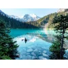 Tableau sur toile lac turquoise 45x65 cm Fabriqué en France