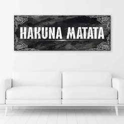 Tableau sur toile, Panorama Hakuna Matata 120x40 cm