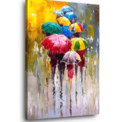 Tableau sur toile parapluie 30x45 cm Fabriqué en France