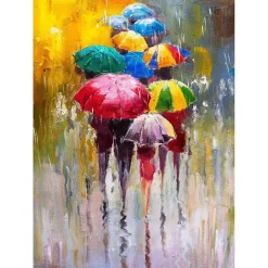 Tableau sur toile parapluie 30x45 cm Fabriqué en France