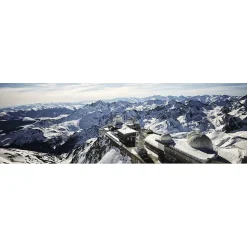 Tableau sur toile pic du midi enneigé 30x97 cm Fabriqué en France