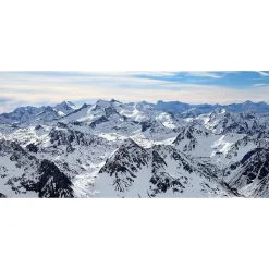 Tableau sur toile vue sur le pic du midi en hiver 30x97 cm Fabriqué en France