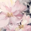 Tableau sur toile XXL peint à la main motifs fleurs roses l.150 x H.50 cm Dada Art