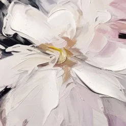 Tableau sur toile XXL peint à la main motifs fleurs roses l.150 x H.50 cm Dada Art