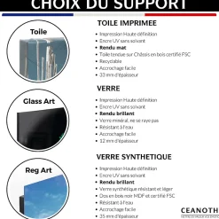 Tableau sur verre synthétique loutre 80x120 cm Fabriqué en France