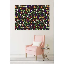 Tableau toile en kit ASSORTIMENT DE LÉGUMES 180 x 130 cm - Toile textile sans PVC, Made in France par Scenolia