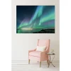 Tableau toile en kit AURORE BORÉALE 180 x 130 cm - Toile textile sans PVC, Made in France par Scenolia