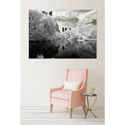 Tableau toile en kit CENTRAL PARK NB 180 x 130 cm - Toile textile sans PVC, Made in France par Scenolia
