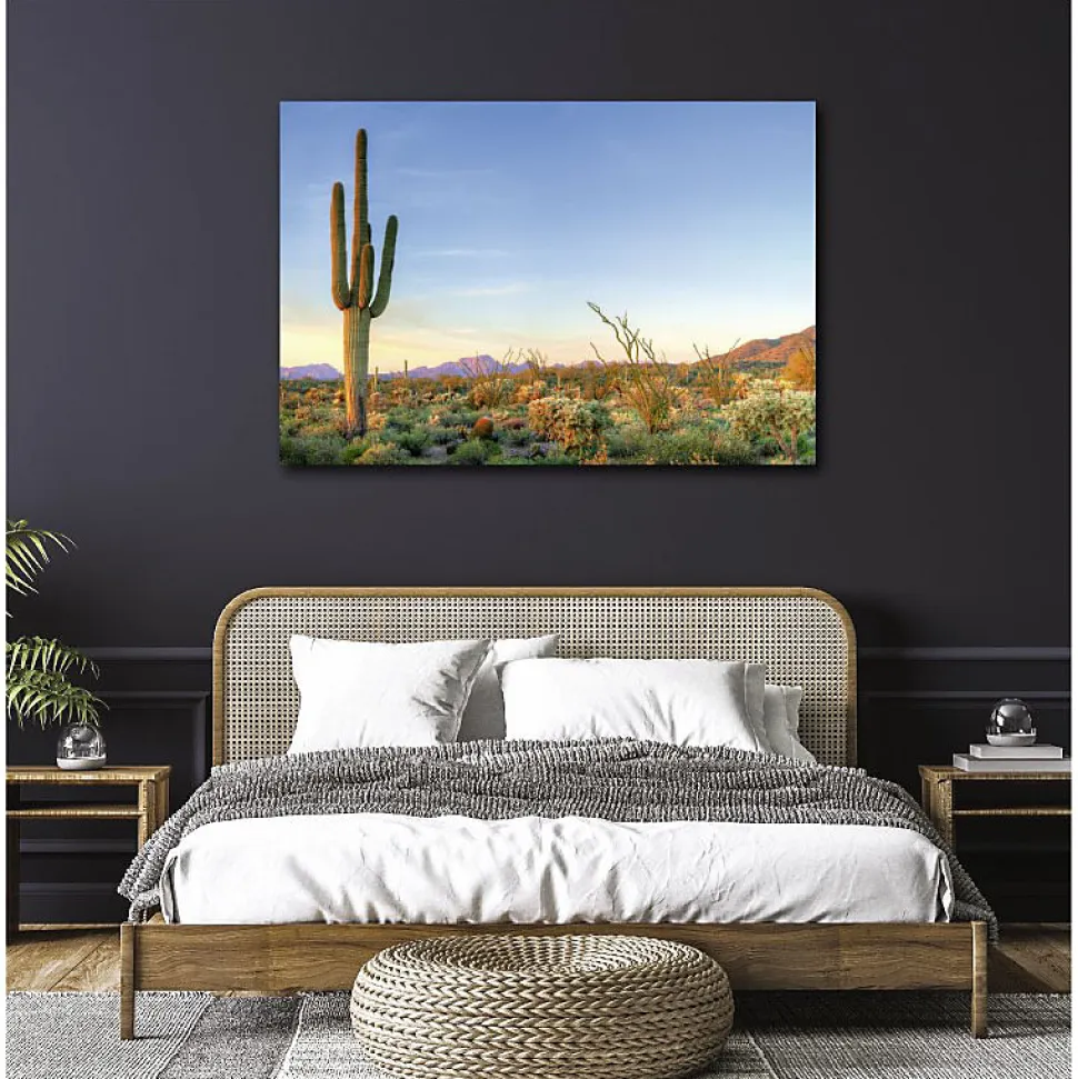 Tableau toile en kit DESERT DE SONORA 140 x 95 cm - Toile textile sans PVC, Made in France par Scenolia