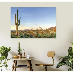 Tableau toile en kit DESERT DE SONORA 140 x 95 cm - Toile textile sans PVC, Made in France par Scenolia