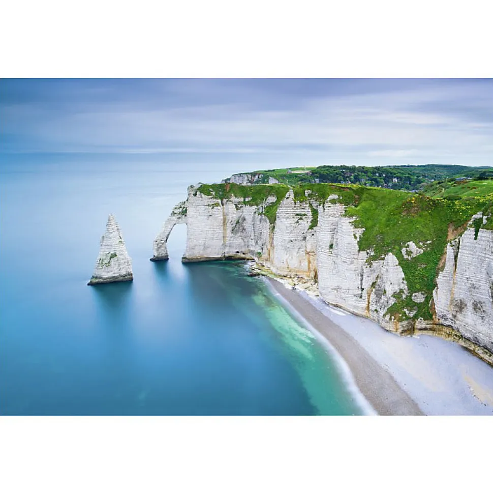 Tableau toile en kit ETRETAT 140 x 95 cm - Toile textile sans PVC, Made in France par Scenolia