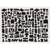 Tableau toile en kit GRIS CHARBON 180 x 130 cm - Toile textile sans PVC, Made in France par Scenolia