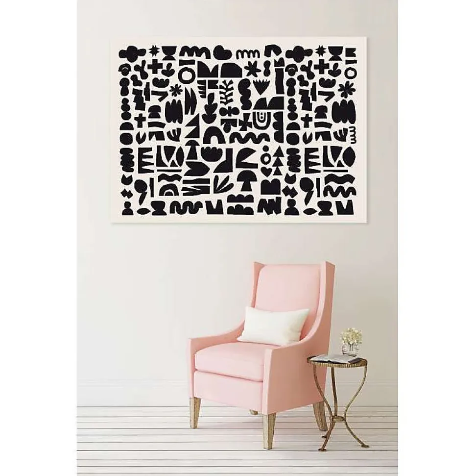 Tableau toile en kit GRIS CHARBON 180 x 130 cm - Toile textile sans PVC, Made in France par Scenolia
